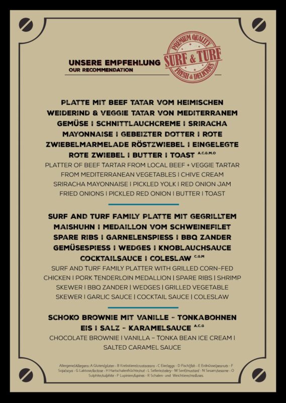 SurfandTurfMenüg